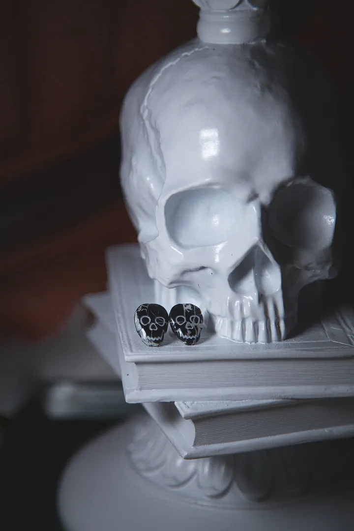 Black Skull Studs product image (1)