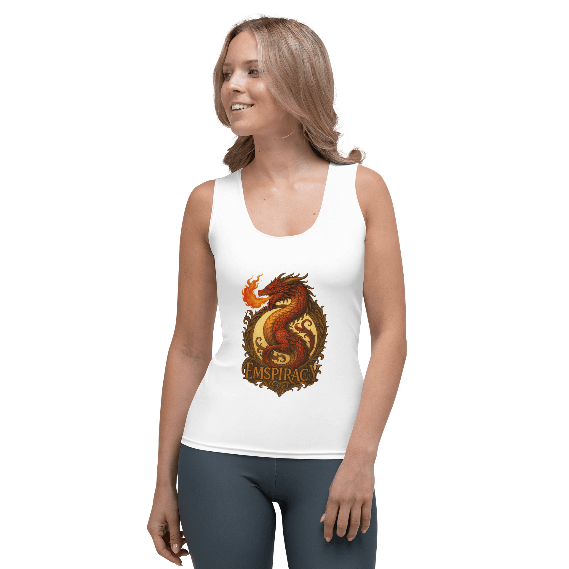 🔥 Dragon Flame Tank – Emspiracy Women’s Edition 🐉 For the ones who carry the fire even when the world tries to put it out. product image (1)