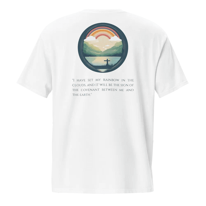 Rainbow of Promise Christian Pocket T-Shirt | Genesis 9:13 product image (22)