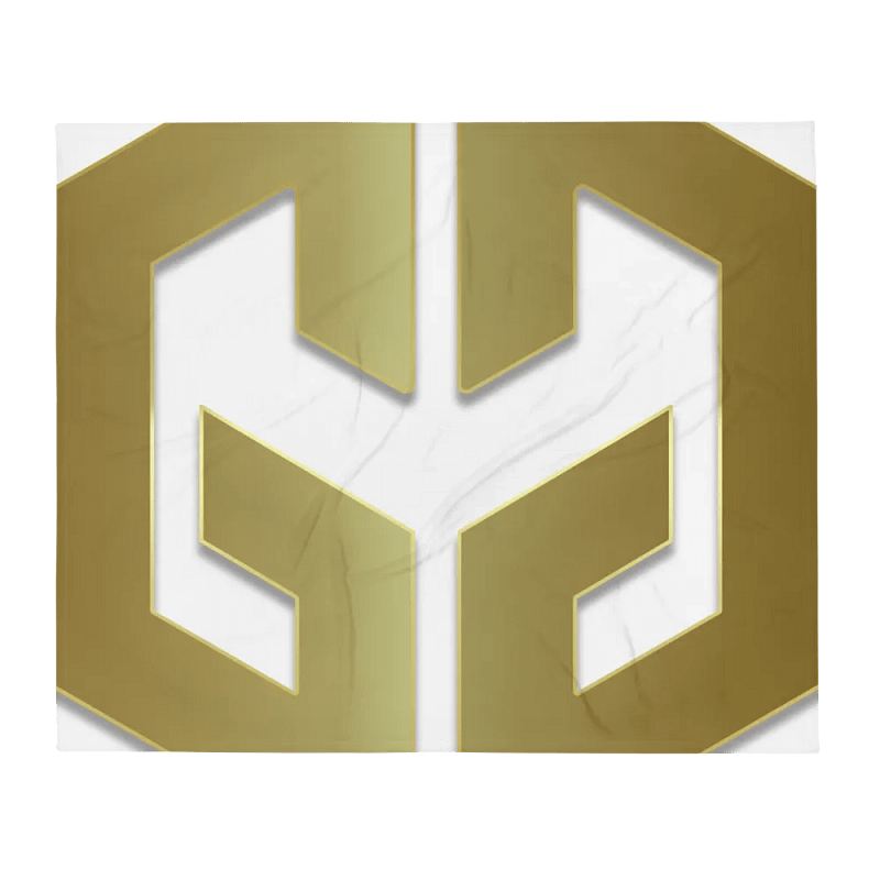 Golden Geometric Illusion Throw Blanket