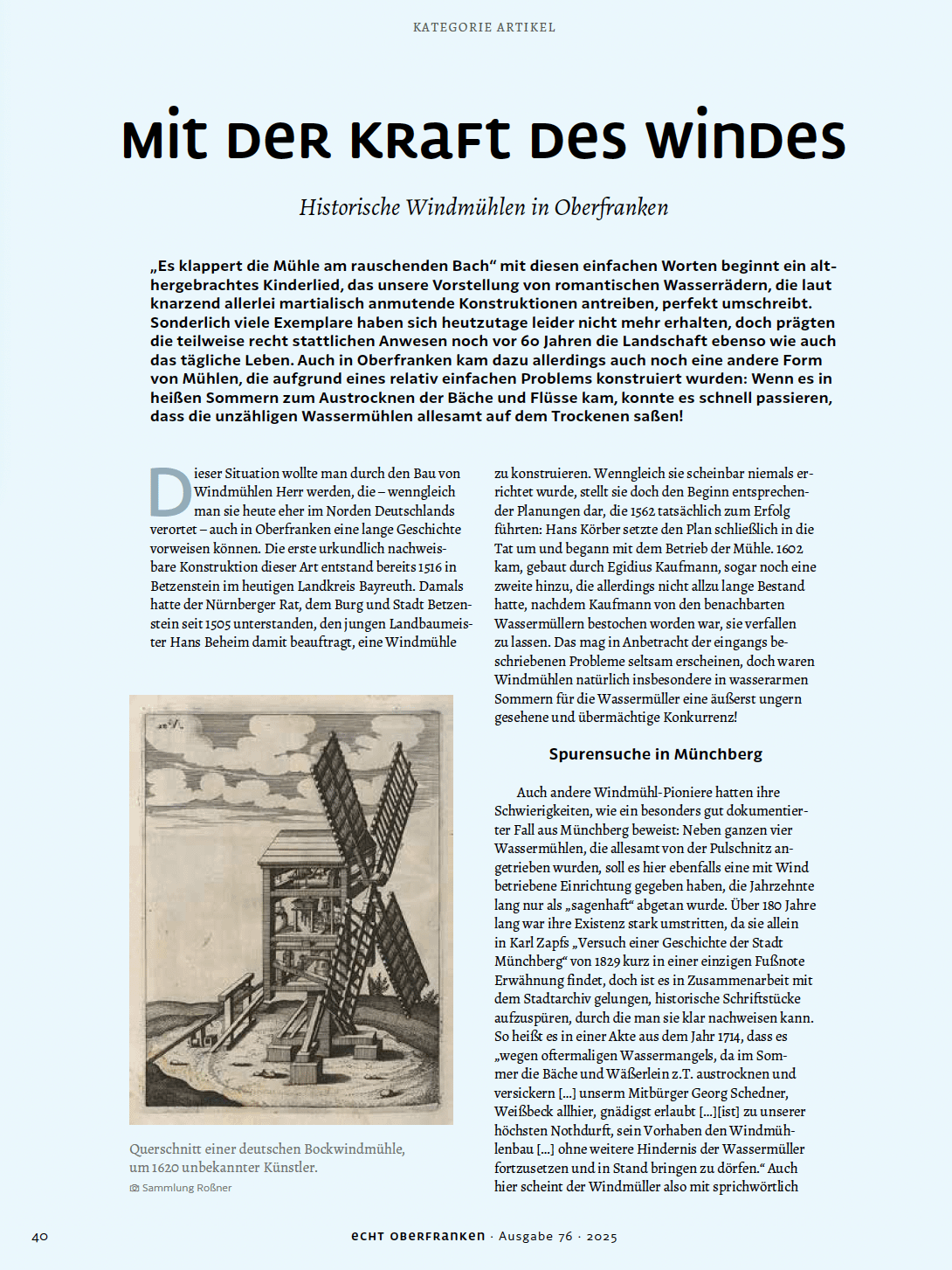 Mit der Kraft des Windes. Historische Windmühlen in Oberfranken product image (1)