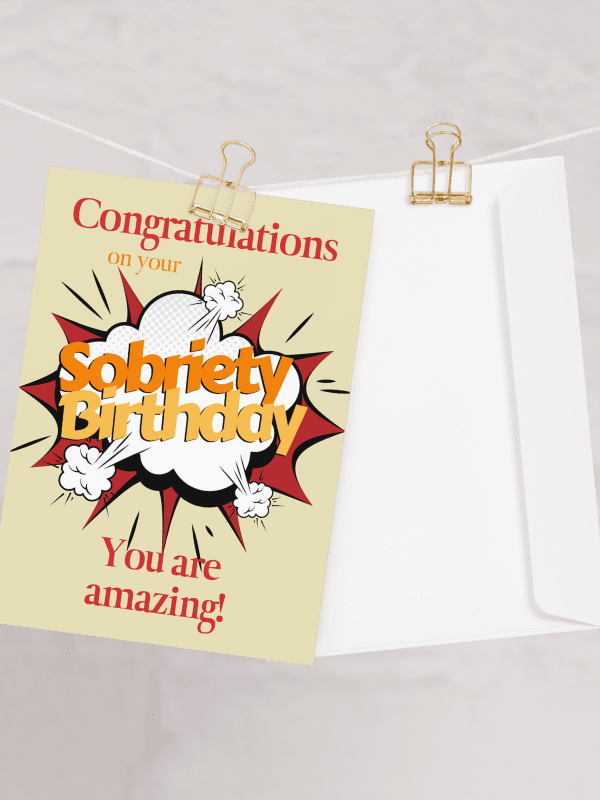 Sobriety Birthday Card - Explosion product image (9)