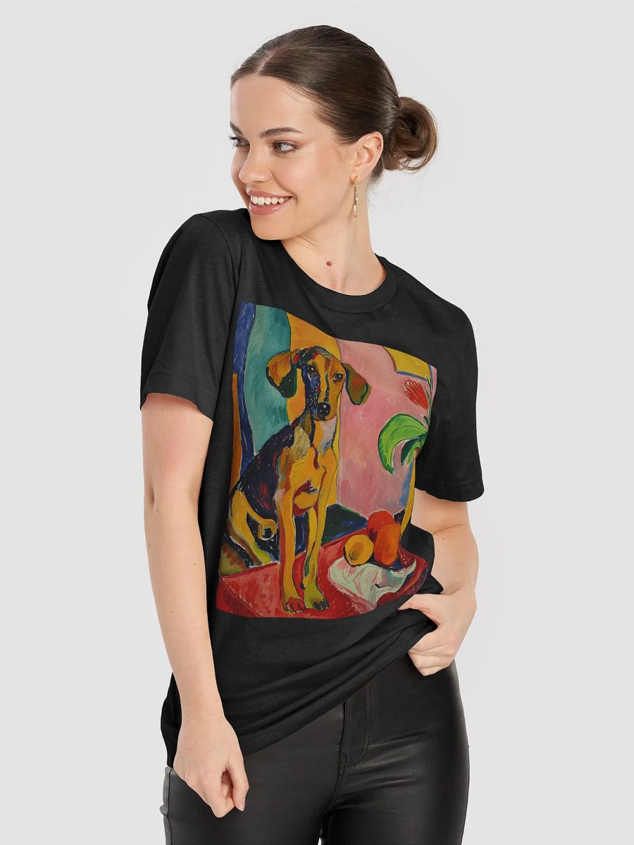 Fauvist Dog T-Shirt | Vibrant Abstract Art Dog Lover Tee | Unique Gift for Pet Owners and Art Enthusiasts product image (8)