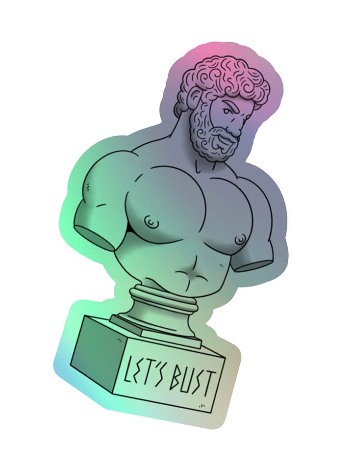 LET'S BUST Holographic Sticker product image (2)