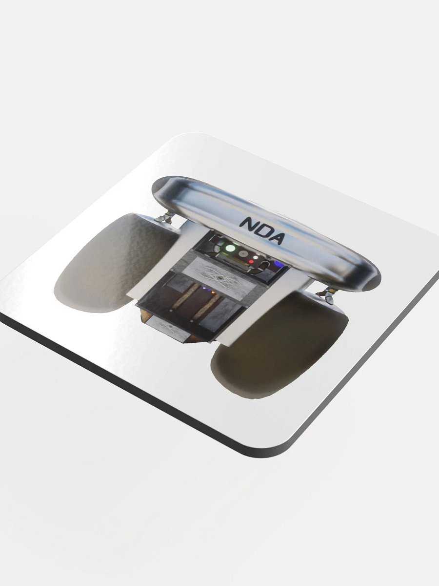 NDA Jetpack White Glossed Cork Coaster product image (4)