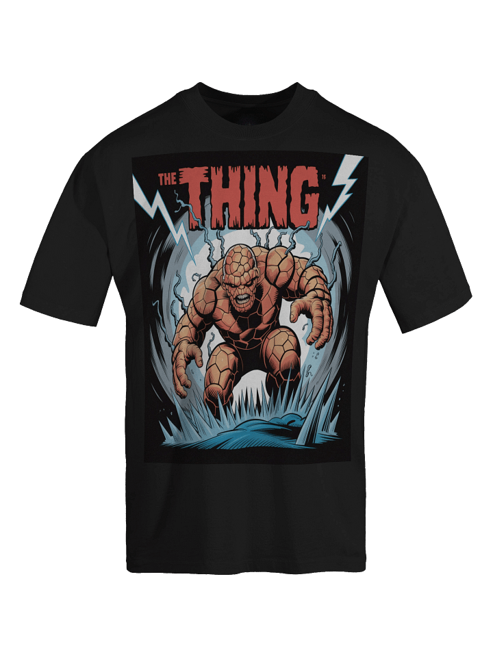 The Thing Thunderclap Oversized Faded T-Shirt – Craggy Storm Sentinel product image (1)