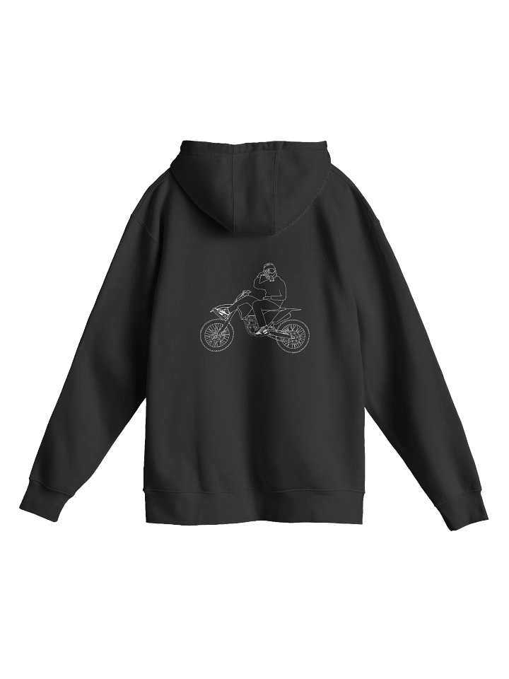 Bike and signature outline (White) | Hoodie product image (1)