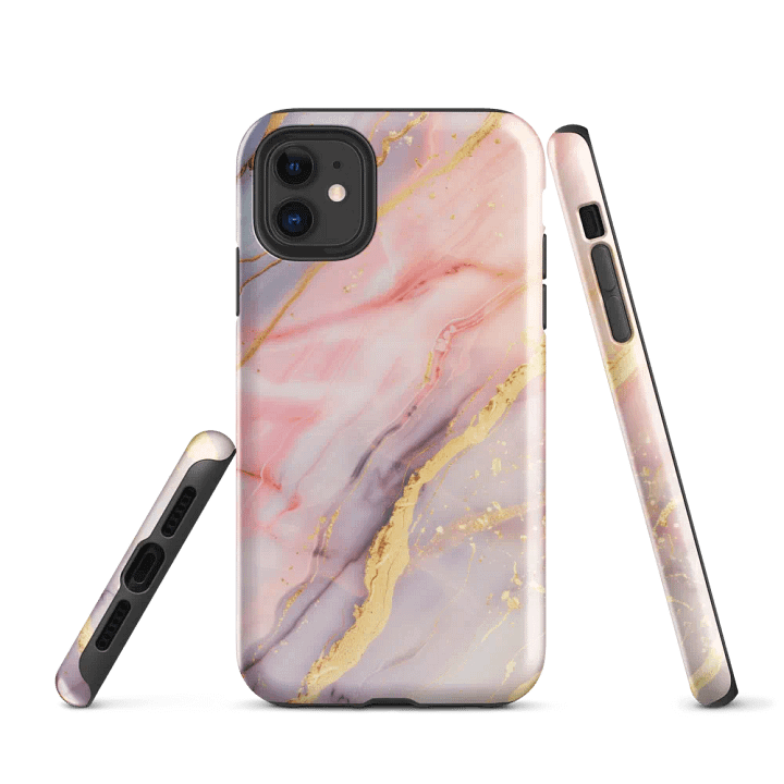 Pink Marble Tough iPhone Case product image (1)