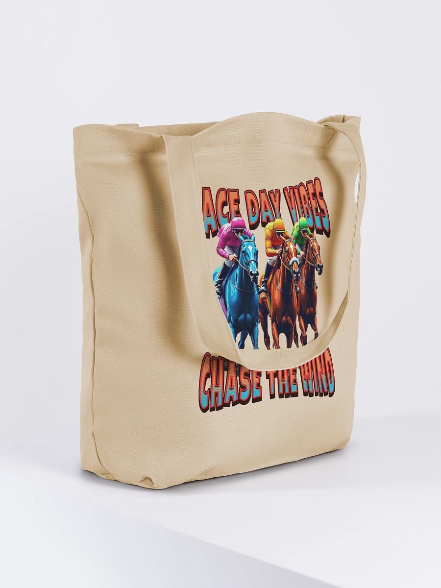 Race Day Vibes Chase The Wind Horse Racing Eco-Friendly Tote Bag product image (4)
