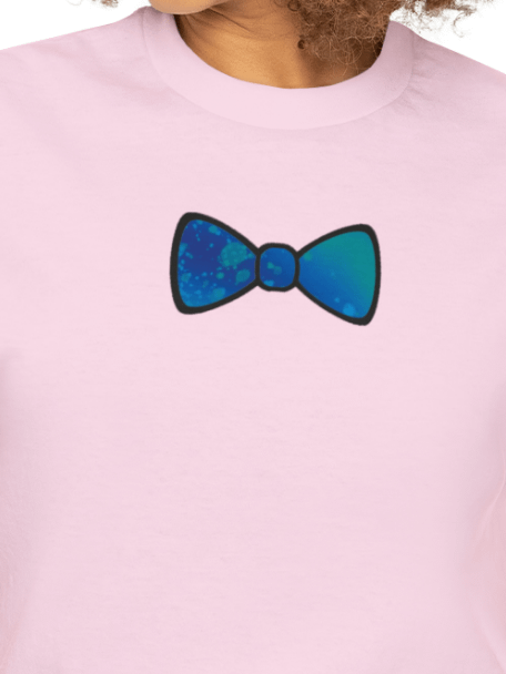 Blue Blend Watercolor Bow Tie Shirt product image (3)
