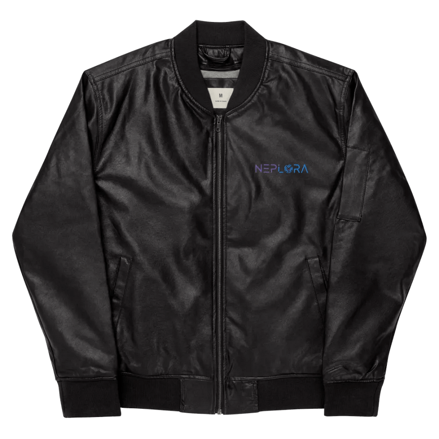 Neplora Leather Bomber Jacket product image (9)