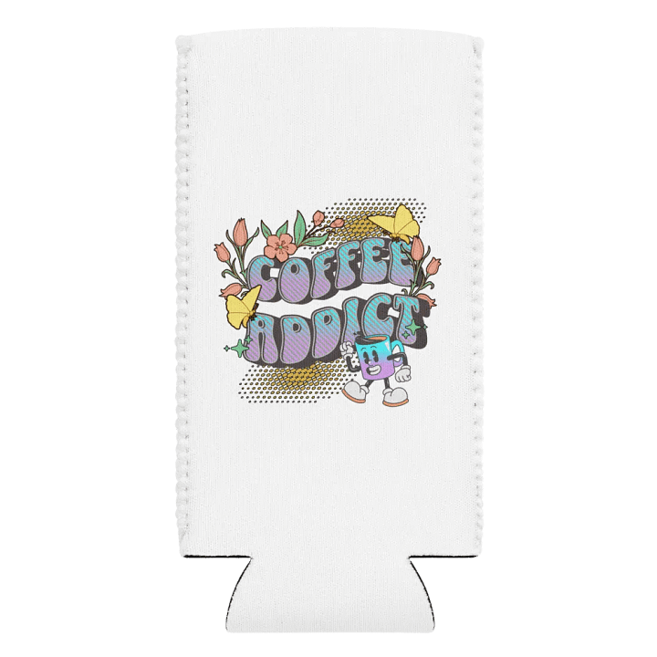 Coffee Addict Mascot Mug Whimsical Can Cooler product image (2)
