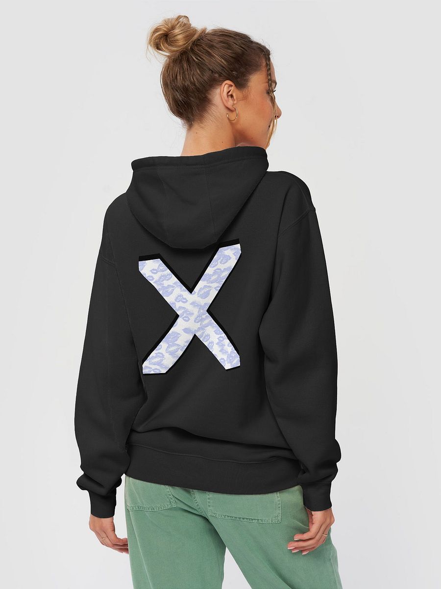 White X Light Blue Lipstick Kisses Hoodie product image (32)