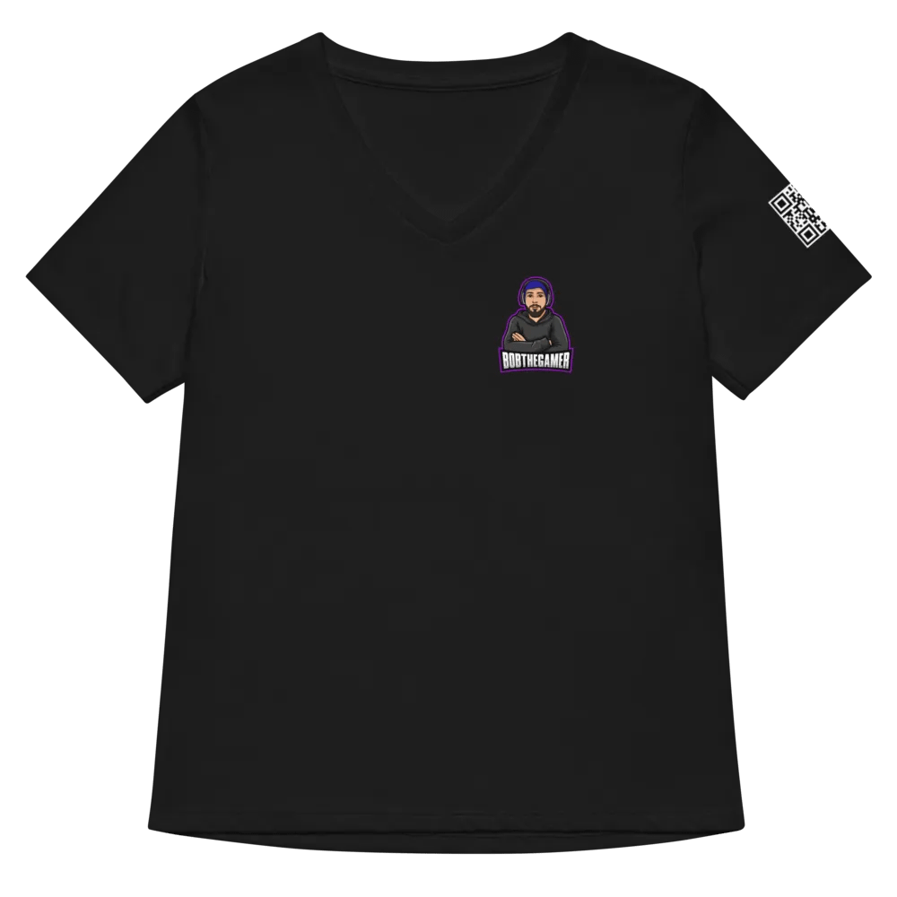 BTG Woman's T-shirt V-Neck with QR code product image (5)