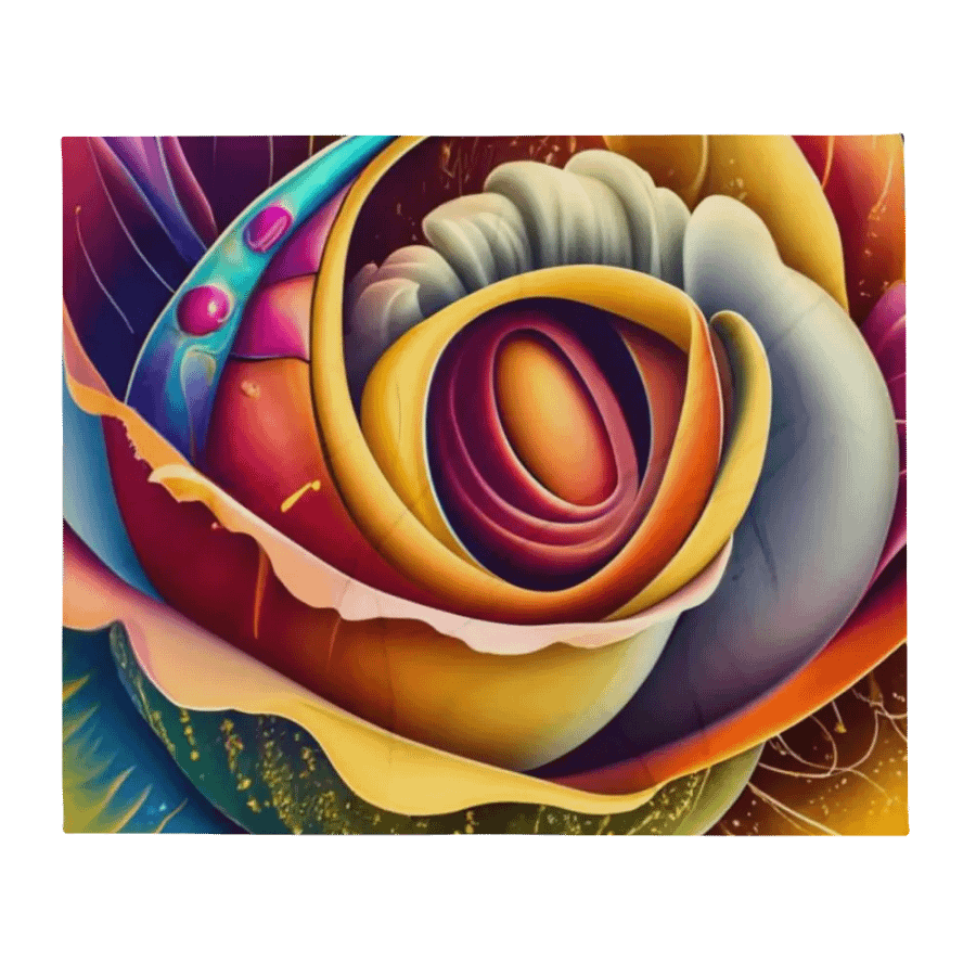 Exotic Surrealistic Rose Throw Blanket product image (3)