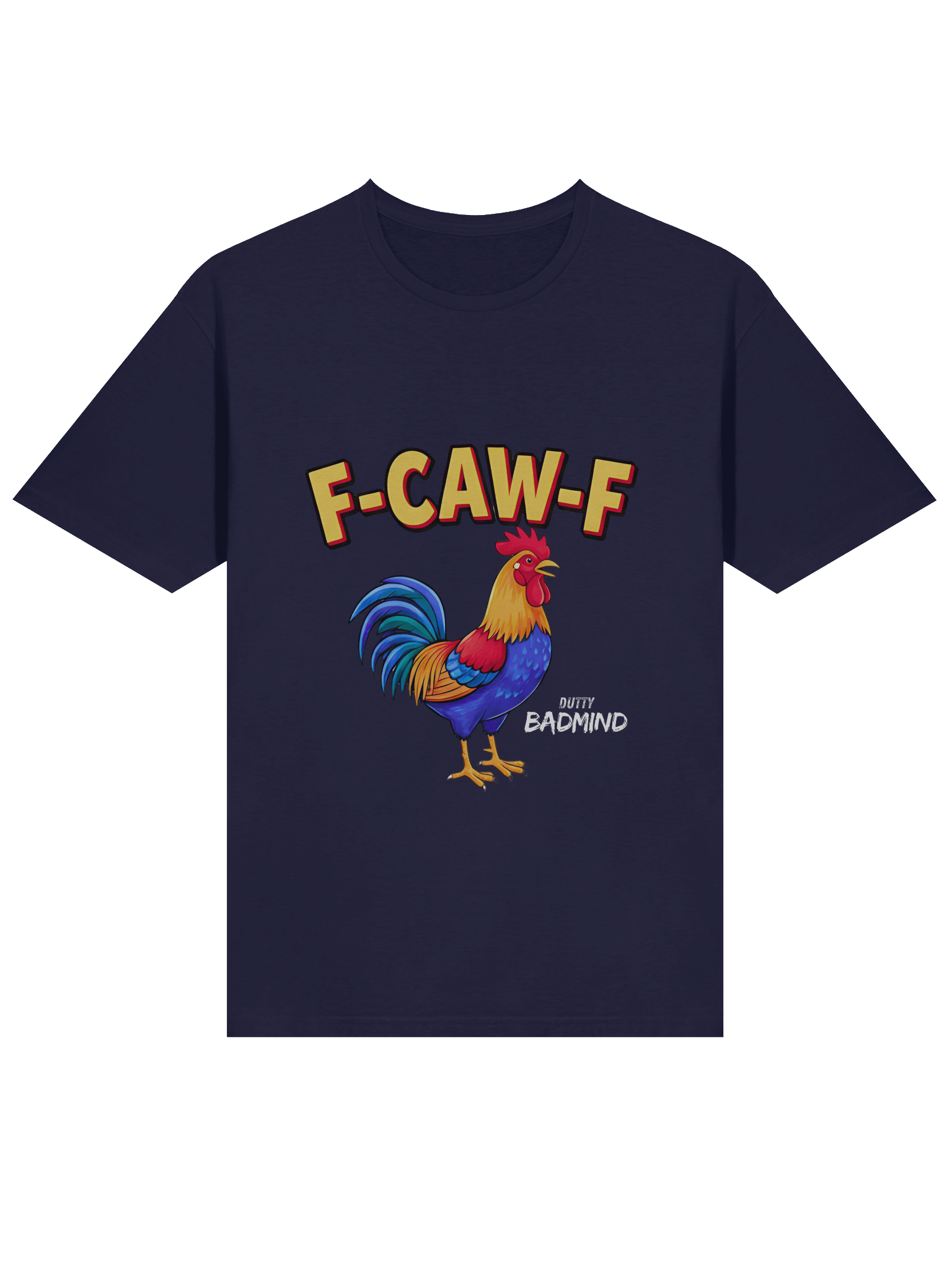 Funny Rooster T-Shirt – Big Rooster Graphic Tee with “F-CAW-F” Slogan – Farm Humor Shirt, Gag Gift product image (60)