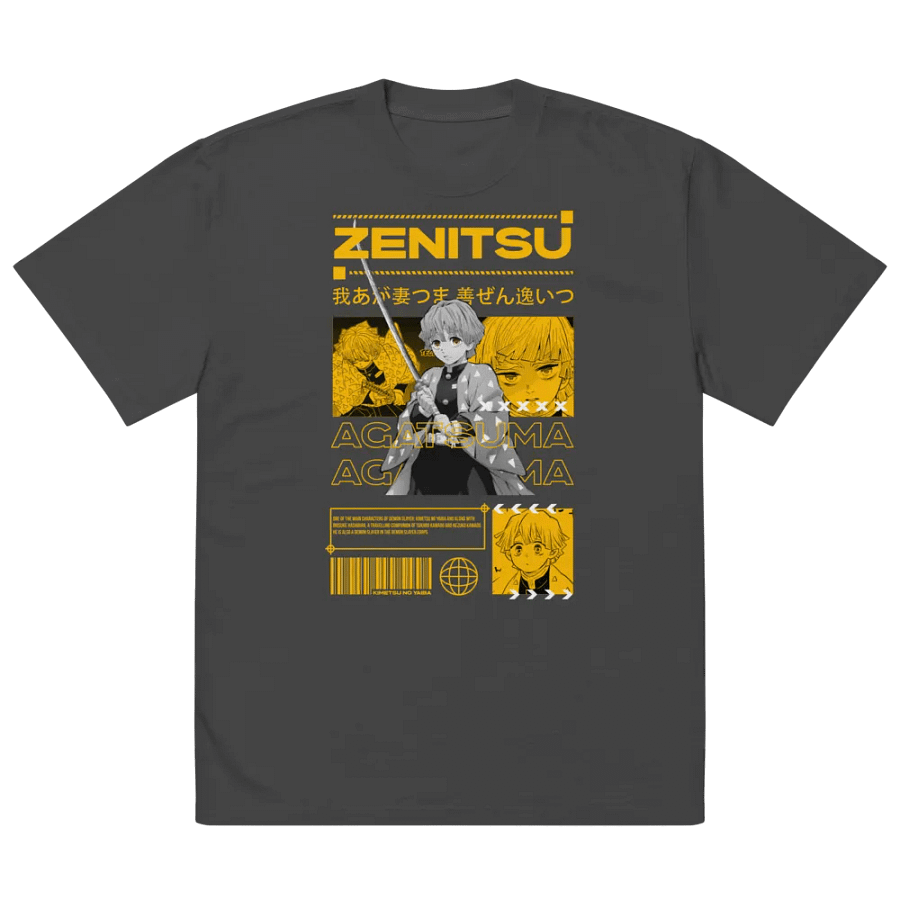 Zenitsu Warrior's Legacy Illustrated Oversized Tee product image (3)