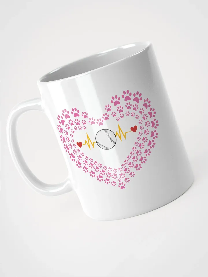 Heart Paw Print Baseball Mug product image (2)