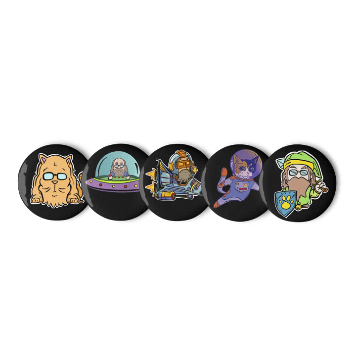 Set of 5 Badges (Black) product image (3)