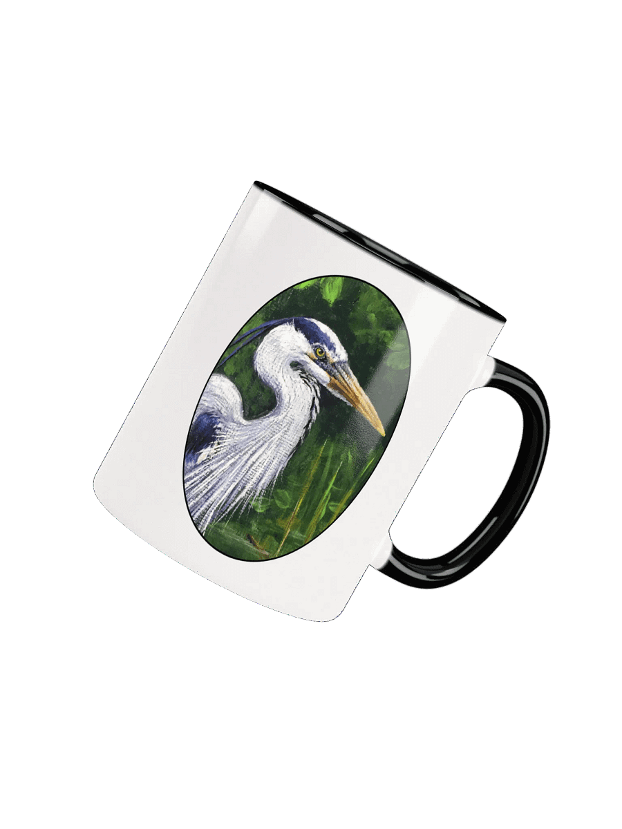 Elegant Great Blue Heron Ceramic Mug product image (24)