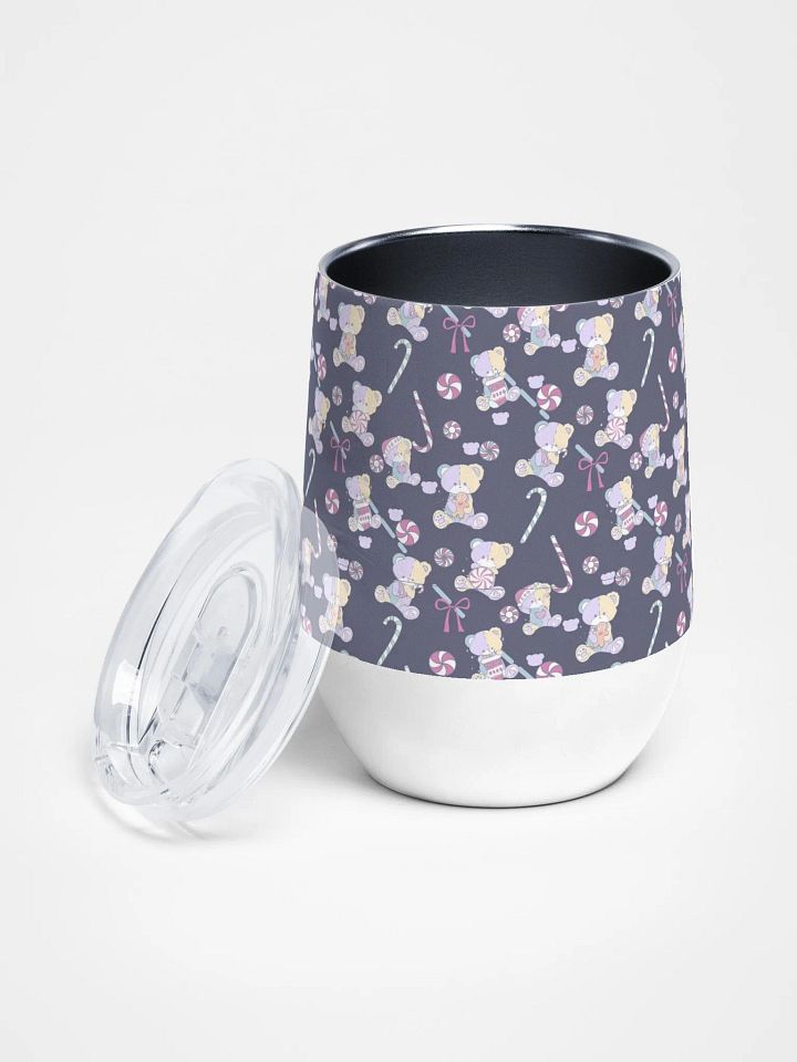 Patchwork Teddy Christmas Cheers Wine Tumbler product image (2)