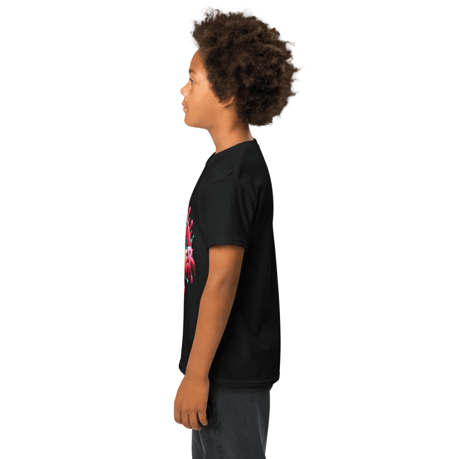Gamer Red Graffiti Graphic Youth Tee product image (6)