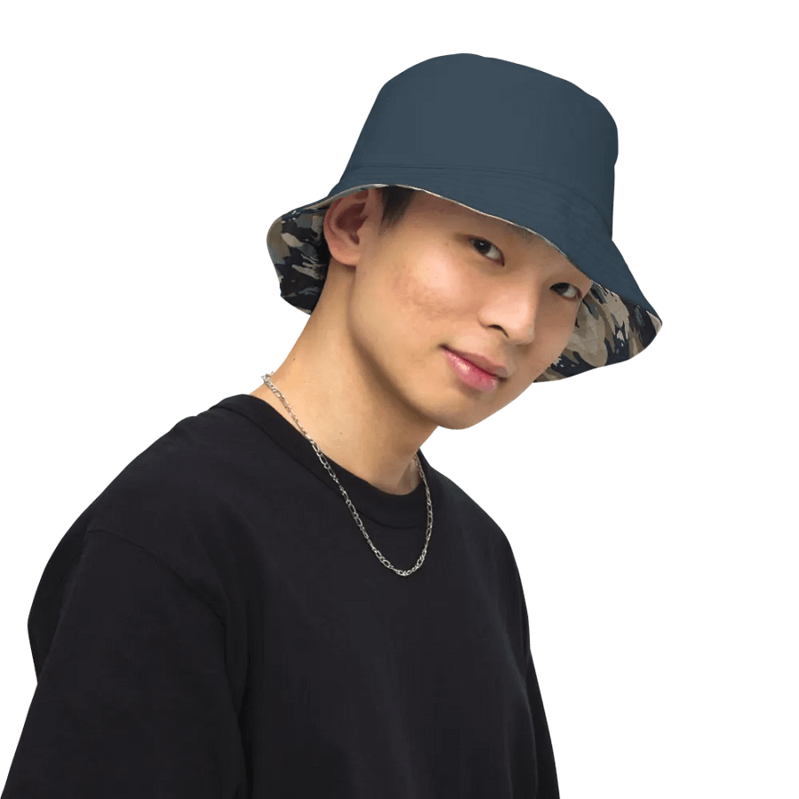 Camouflage Navy Reversible Bucket Hat product image (4)
