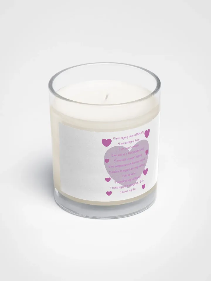 Soy candle, self-love affirmations product image (2)