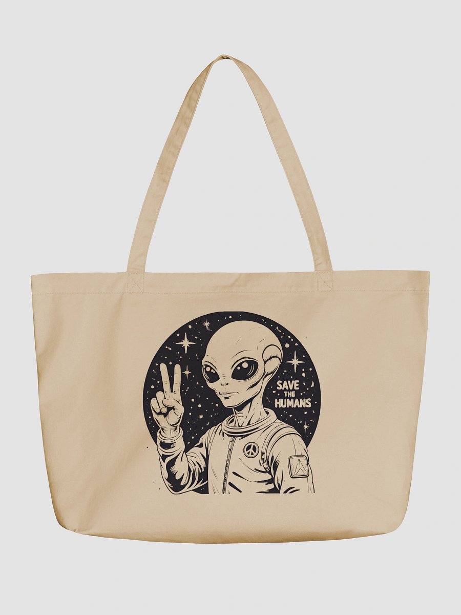 Save the Humans Alien Tote product image (1)