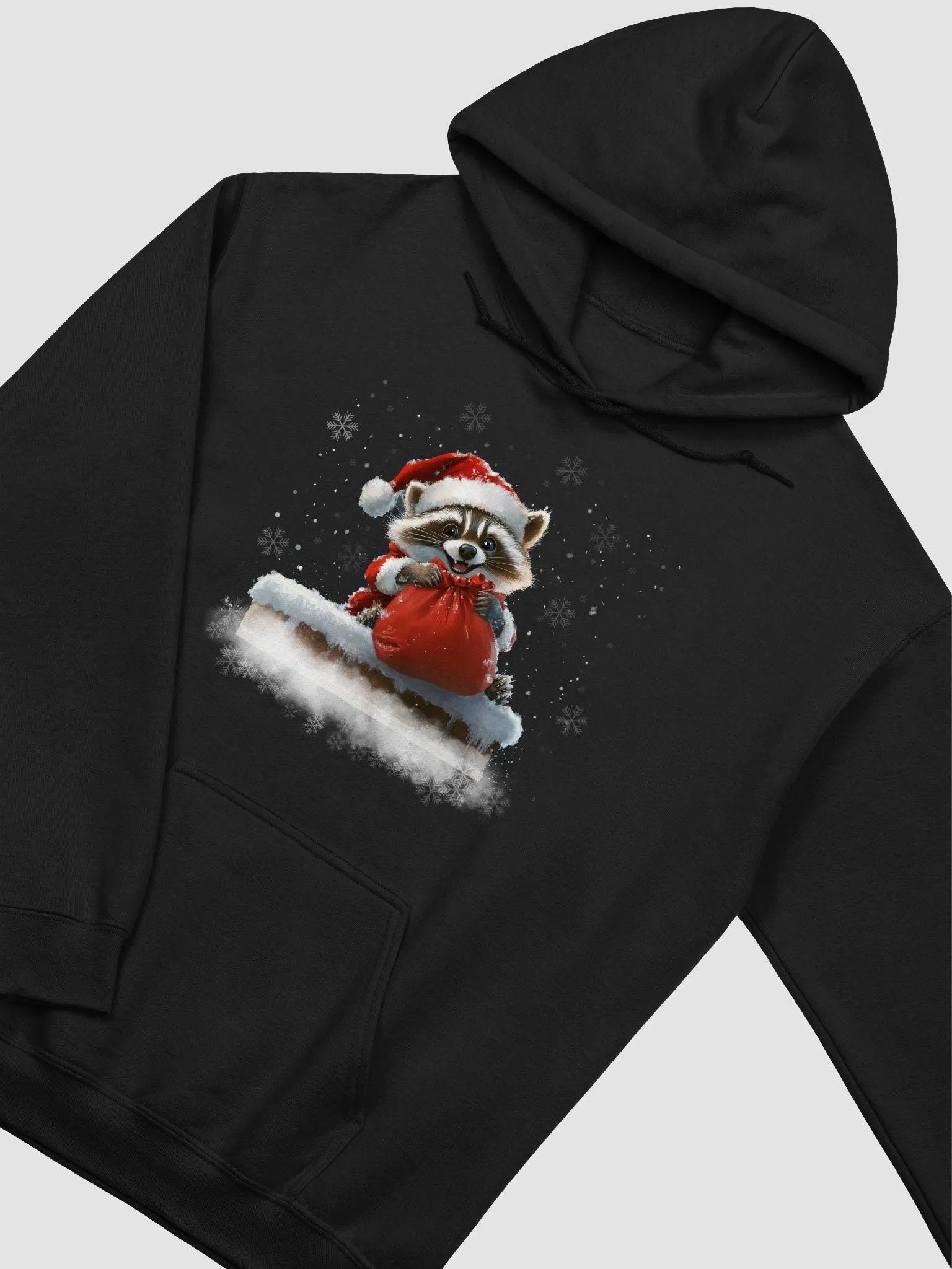 Santa Raccoon Gildan Classic Hoodie product image (3)