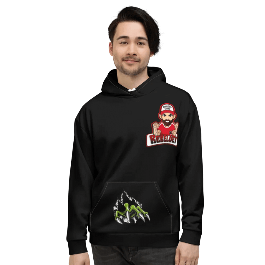RebelDev black hoodie product image (1)