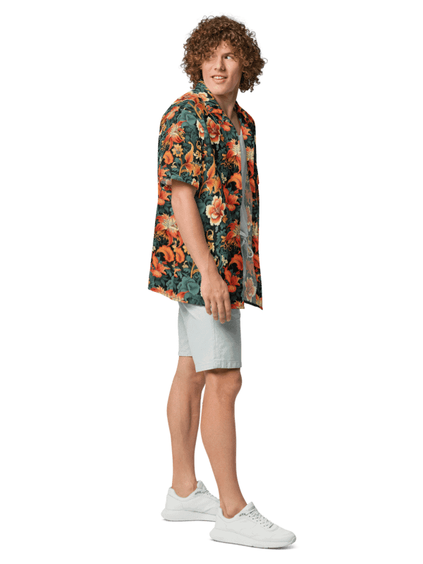Sunset Flowers | Unisex Hawaiian Shirt product image (3)