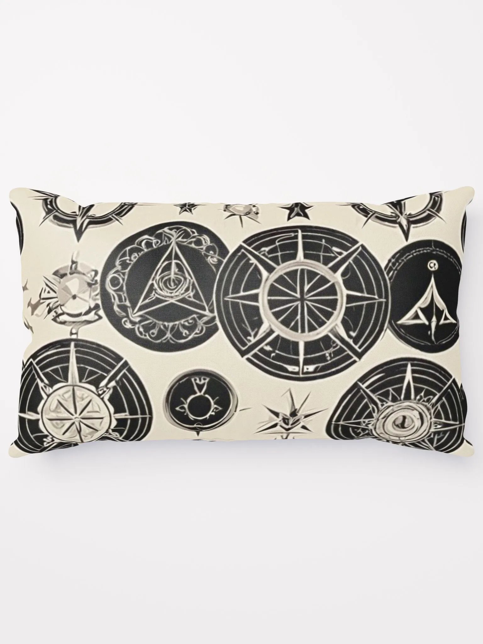 Black and Cream Symbology Cushion product image (5)