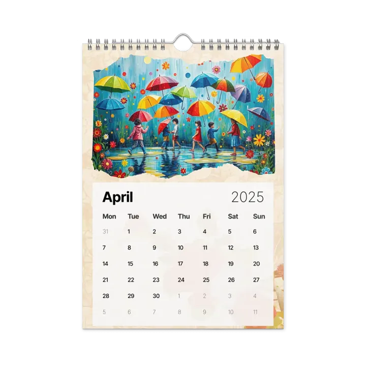 FOLK ART WALL CALENDAR 2025 product image (1)