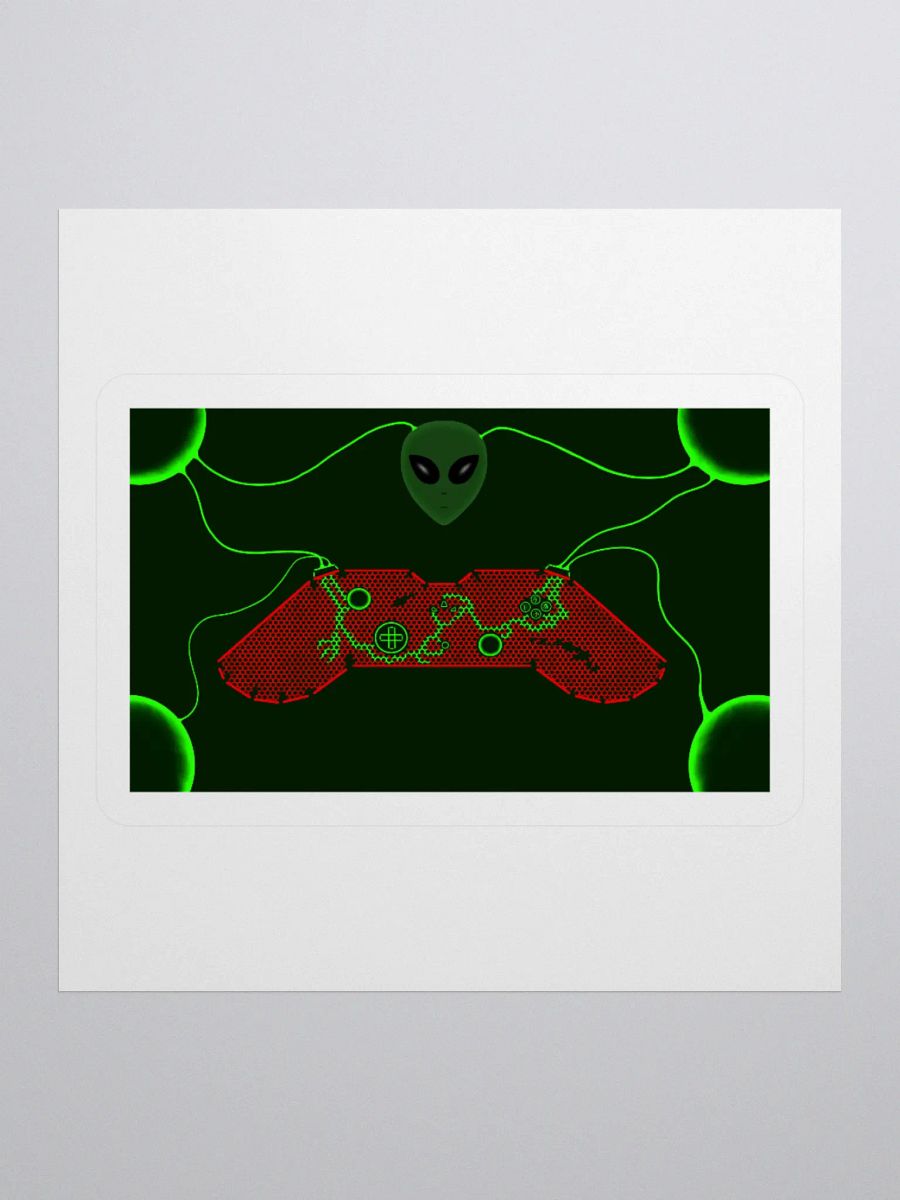 Futuristic Gaming Controller Kiss Cut Stickers product image (4)