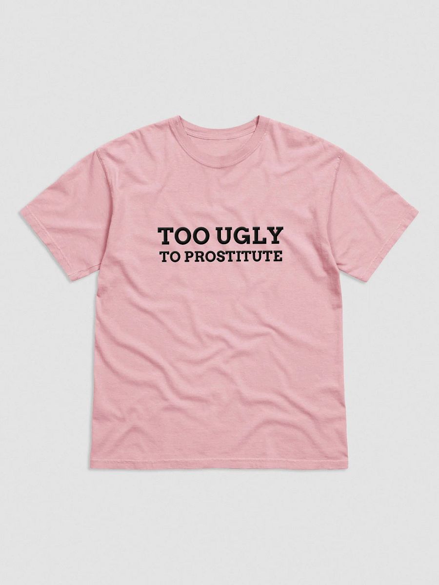 'Too Ugly to Prostitute' Embroidered Tee product image (1)