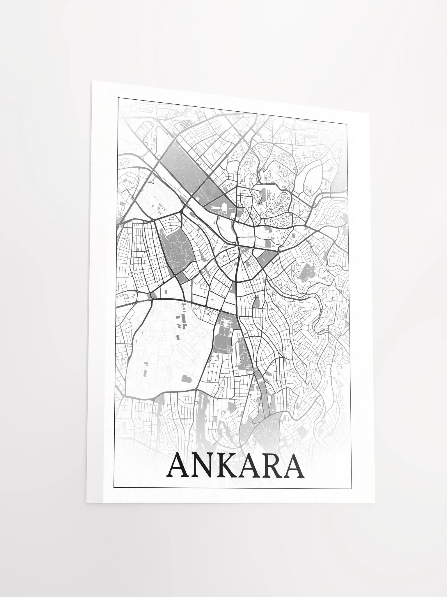 Ankara, Türkiye, city map print product image (13)