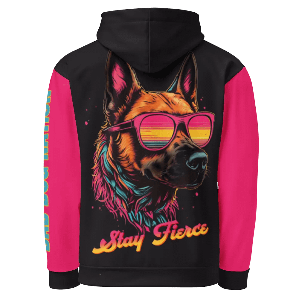 Malinois - Stay Fierce Vintage - Adult All-Over Print Unisex Hoodie product image (1)