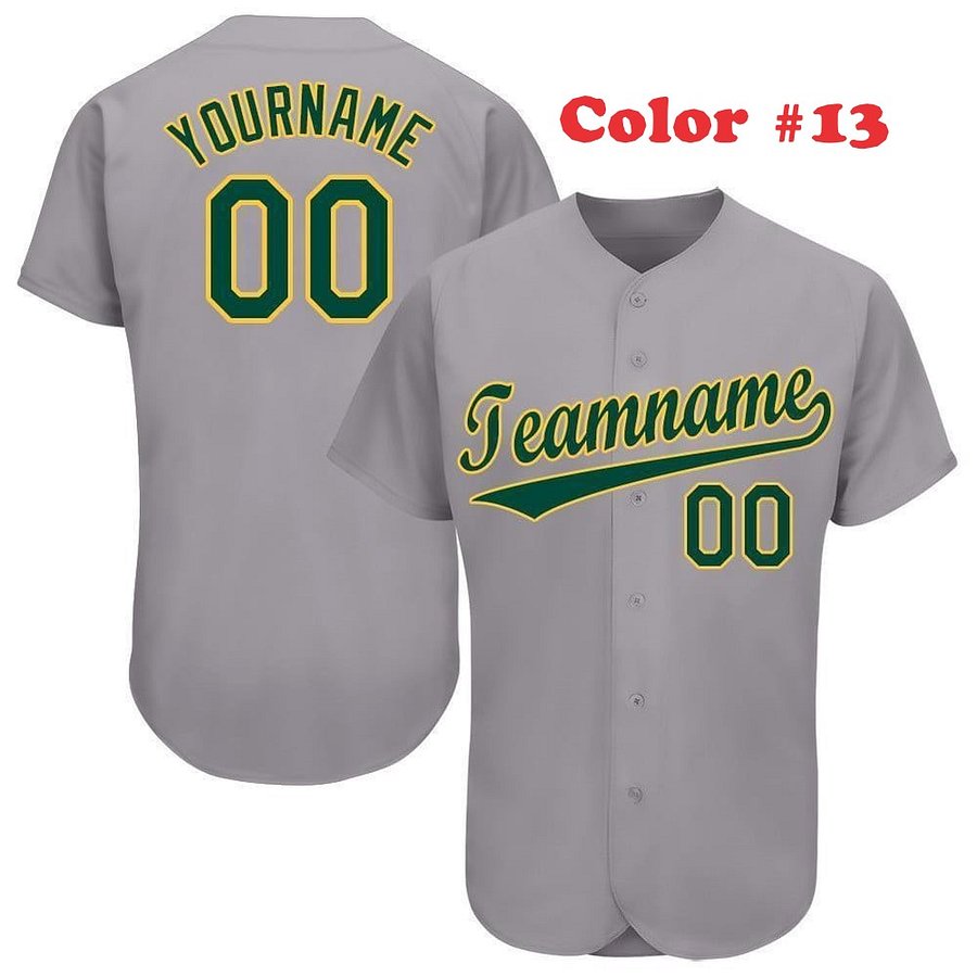 Authentic Baseball Jersey, Custom Baseball Jersey, Personalized Sport Jersey, All Color With No Lines product image (8)