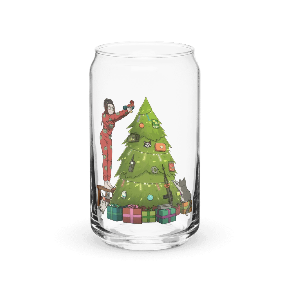 Christmas Edition Can shaped glass product image (1)