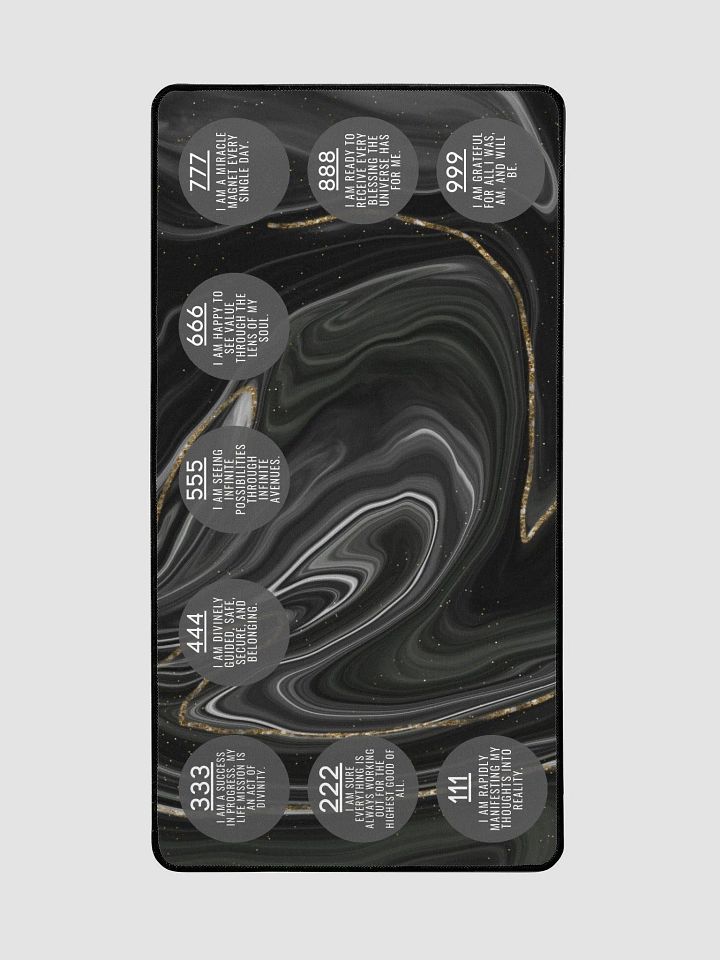 Ash Marbled Manifestation Desk Mat - Inspiring Affirmations & Angel Numbers product image (2)