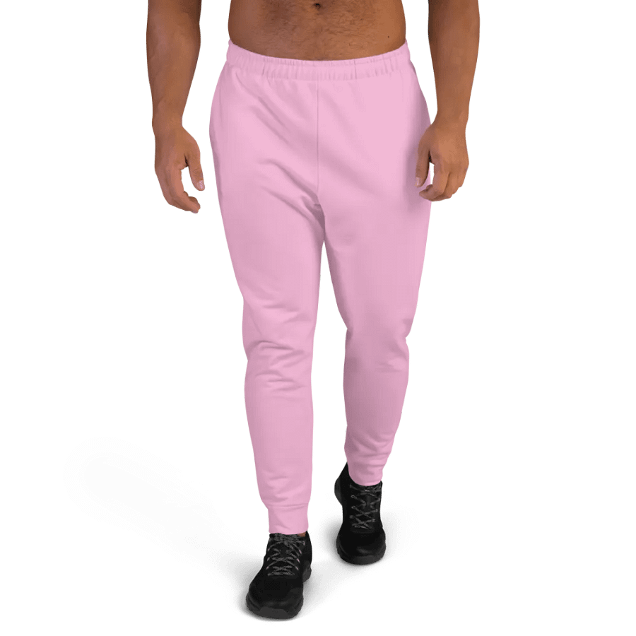 Plain Light Carnation Pink True Summer Recycled Polyester Premium Men's Joggers by Treasure Pie product image (10)