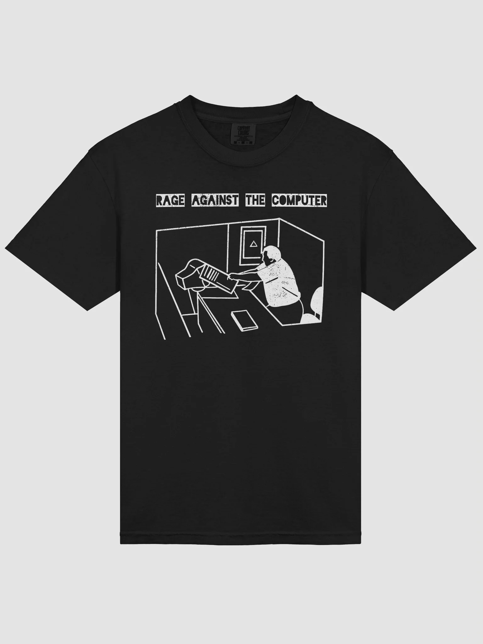 Rage Against the Computer Tee – Office Meltdown Meme | Tech Rage Series product image (29)