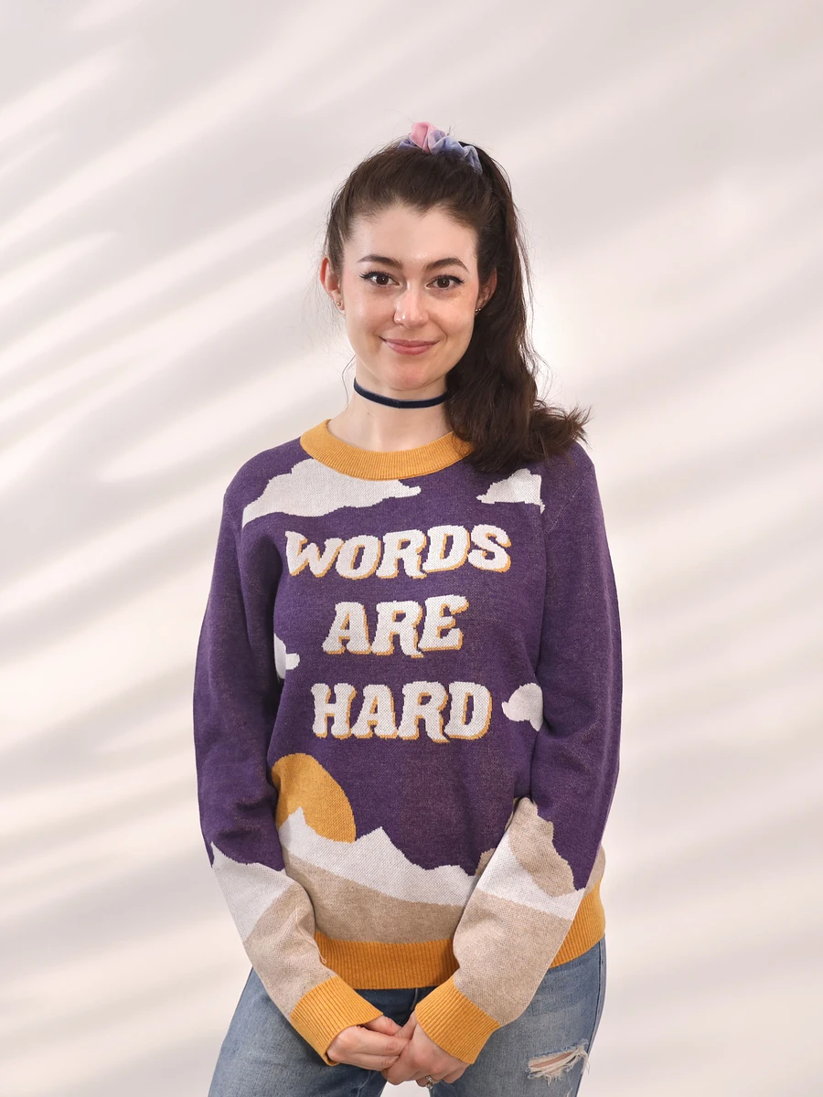 Words Are Hard Landscape Sweater product image (1)