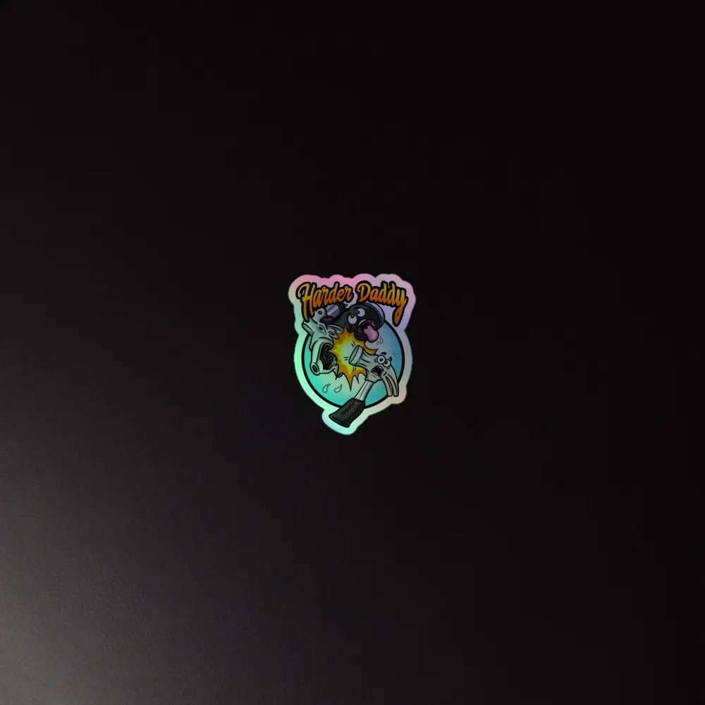 Harder Daddy Hammer Holographic Sticker Sheet product image (4)