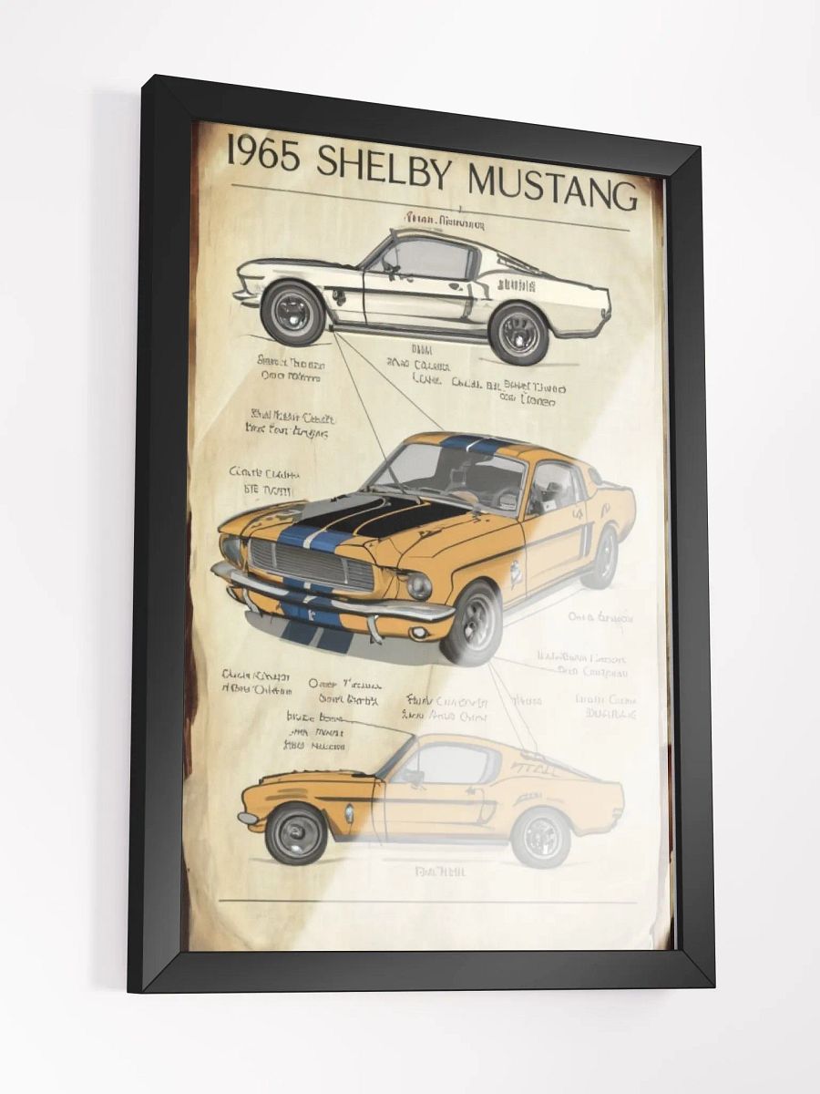 Gearhead Garage Art: Classic Shelby Mustang Framed Poster Print product image (3)