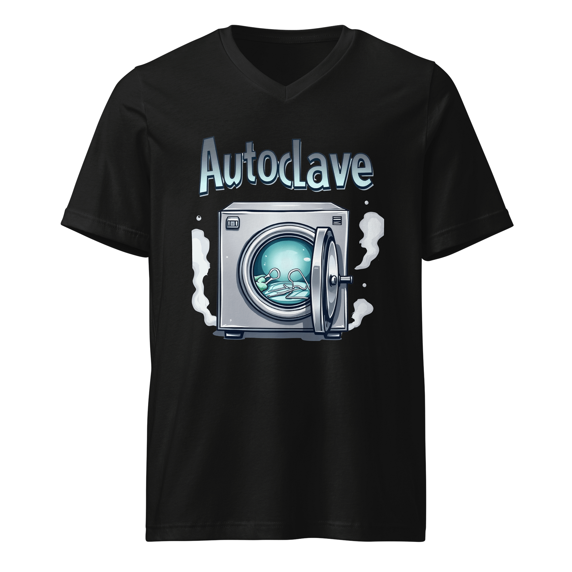 Sterilization Station Cartoon Autoclave V-Neck Tee product image (1)