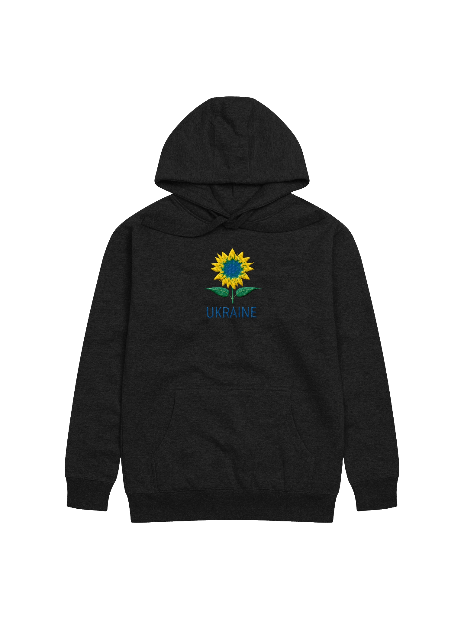 Ukraine Sunflower Ukrainian Symbol Yellow Blue Heritage Flower | Cotton Heritage Unisex Premium Hoodie | Embroidered product image (8)