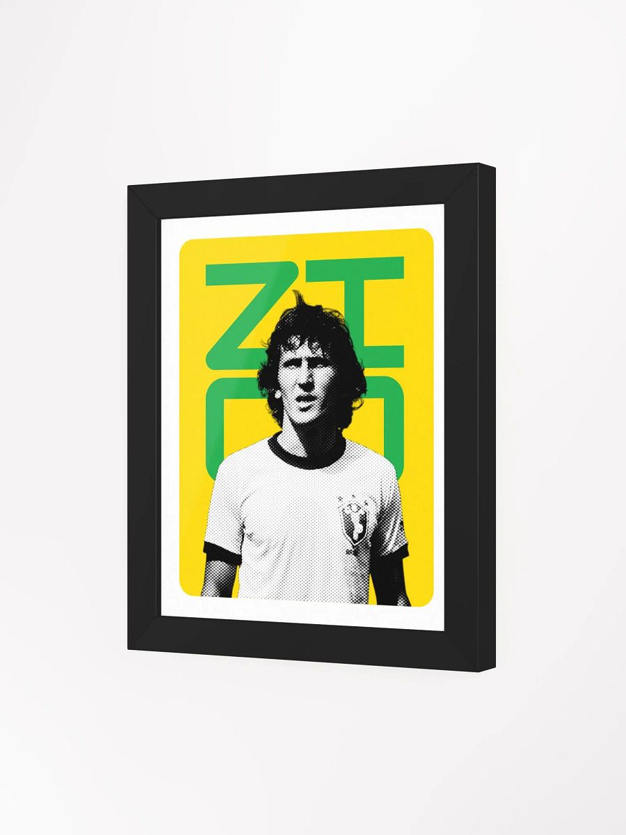 Zico BW Brazil Name Art Framed Print product image (3)