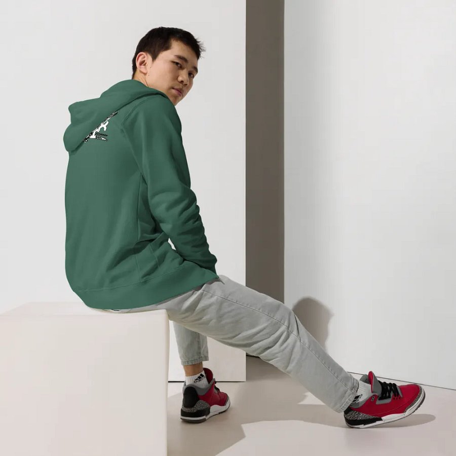 Fleece Zip Up Hoodie - Embroidered - White HApex Gear White Logo product image (10)